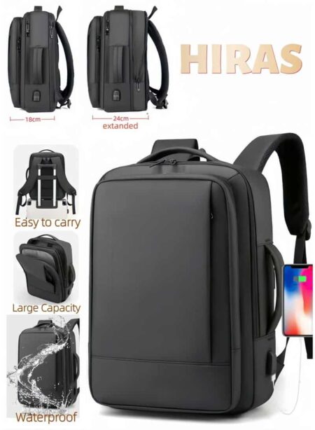 15.6 inch laptop backpack with USB charging port